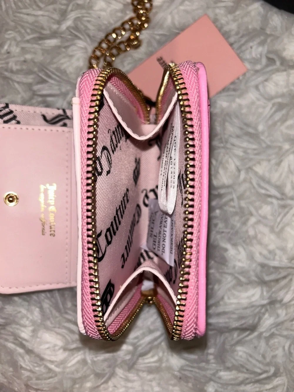 Juicy Couture Cherry Gelato Pink Lemonade Retro Zip Around Wallet Pink NEW